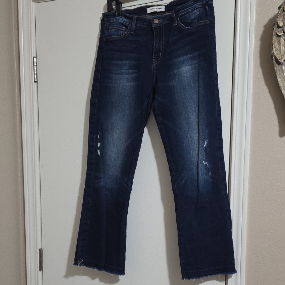 Flying Monkey Dark Blue Flare Jeans